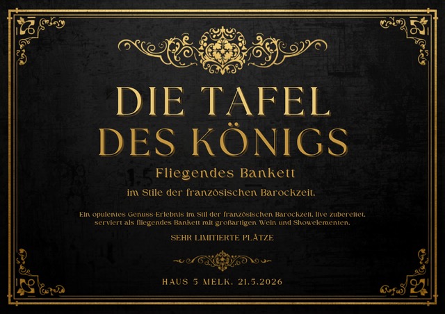 Die Tafel des Königs – fliegendes Bankett
